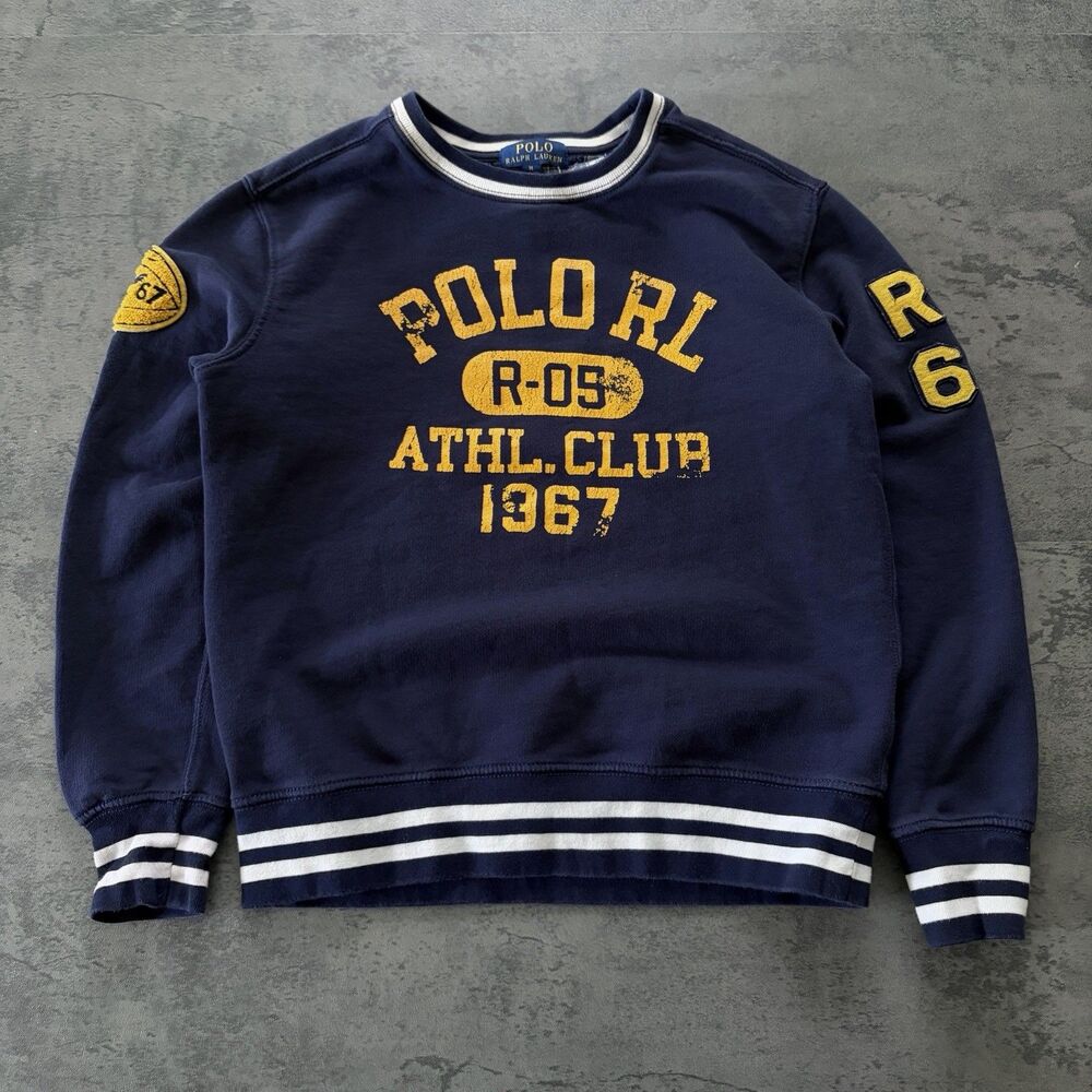 Y2K Polo Ralph Lauren Polo RL Athletic Club 1967 Sweatshirt Youth M Womens XS